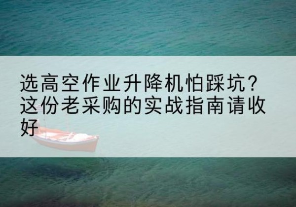 峄城高空作业升降机厂家推荐-选高空作业升降机怕踩坑？这份老采购的实战指南请收好