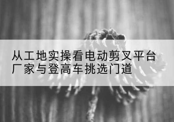 峄城电动剪叉升降平台厂家-从工地实操看电动剪叉平台厂家与登高车挑选门道